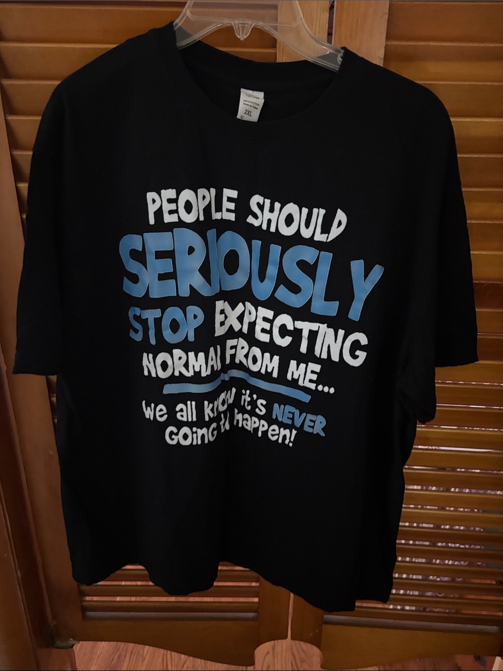Graphic Tee - Black "Seriously" Print